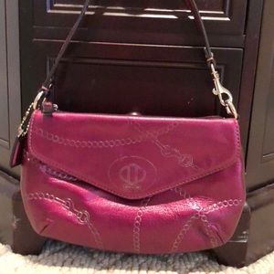 Authentic Coach phone case/purse purple leather